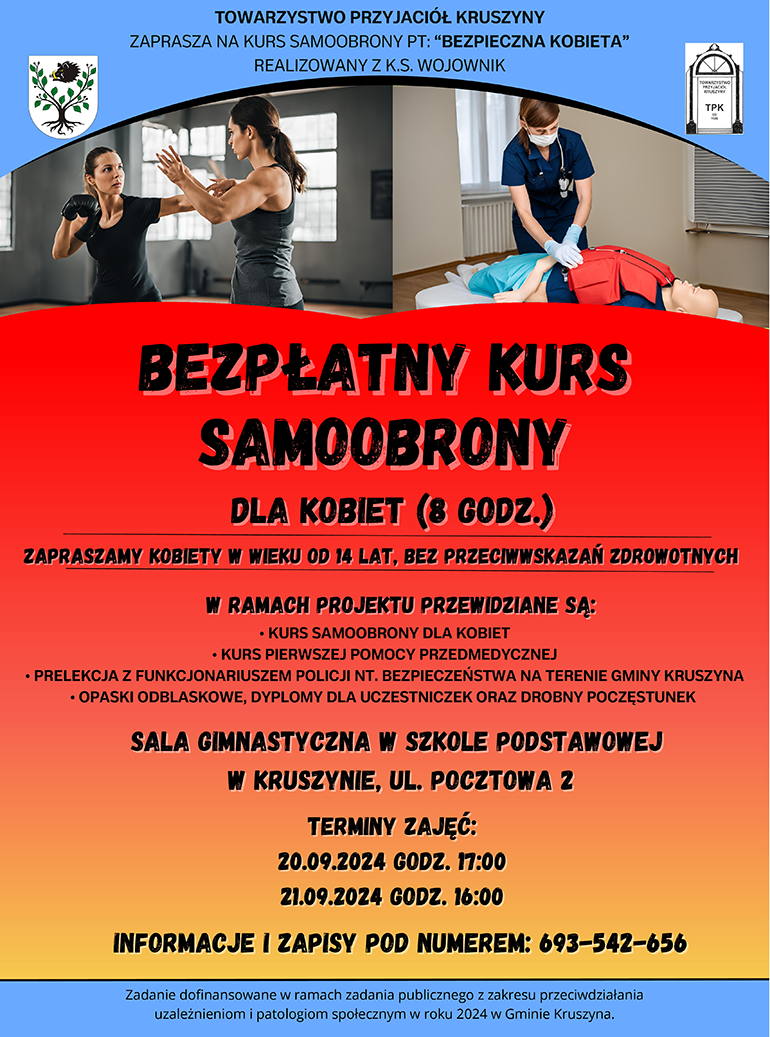 Bezpłatny kurs samoobrony dla kobiet