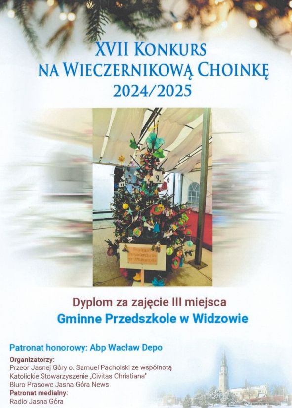 Gminne Przedszkole w Widzowie zajęło III miejsce w konkursie